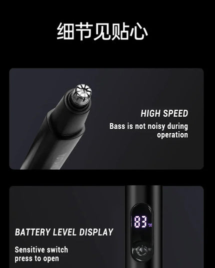 2 In 1 Electric Portable Ear And Nose Hair Trimmer Clipper 2024 Professional Painless Portable Eyebrow For Men