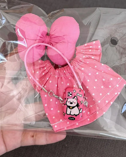 For 17cm Labubu Doll Luxry Brand design Diy Accessories Dress Sweater Overalls T-shirt Hat Set For Labubu Trendy Clothing Gift