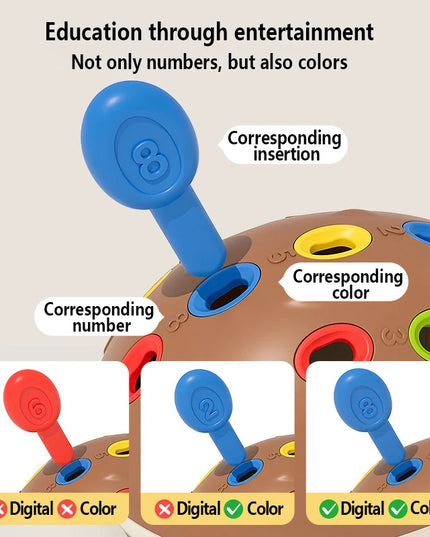 Montessori Hedgehog Toys Baby Concentration Training Education Toys Fine Motor Sensory Educational Toy for Kids Birthday Gifts