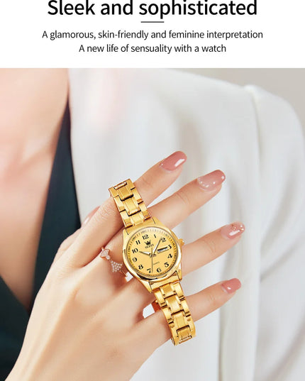 OLEVS 5567 Couple Watches Waterproof Luminous Wristwatch for Lover Date Men‘s and Women's Wristwatch Simple Fashion