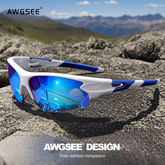 Sports Sunglasses for Men & Women – Semi-Rimless UV400 Protection for Baseball, Running, Fishing, Golf & Driving