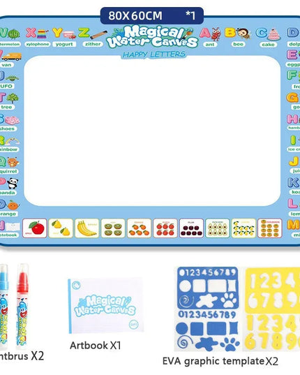 15.76"×12.6"Colorful Water Doodle Mat for Kids - Montessori Educational Toy Drawing Mat for Boys And Girls Age 3-8 Toddler Gift