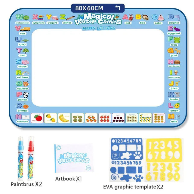 15.76"×12.6"Colorful Water Doodle Mat for Kids - Montessori Educational Toy Drawing Mat for Boys And Girls Age 3-8 Toddler Gift