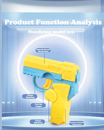 Toy Gun Mini Fidget Toy Spinner Pistol Kids Decompression Novelty Toy Hot Selling Popular Sensory Play Anti-Stress for Kids