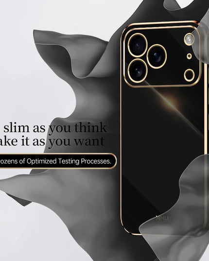 Solid Plating Phone Case For iPhone 17 Pro Max 17 Air 16e 16 Pro Max 16Plus 17Pro Max Cover Soft Silione Shockproof Cases Bumper