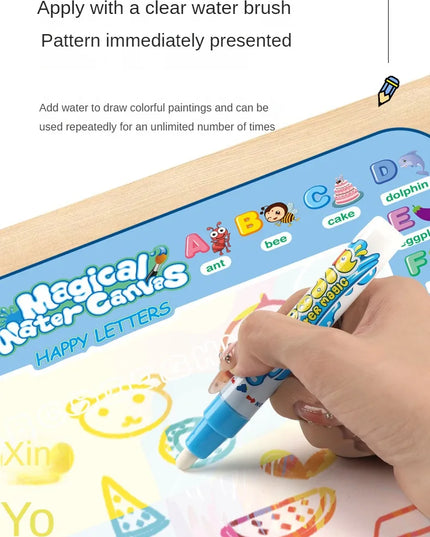 Magic Water Drawing Mat Reusable Doodle Painting Board with Pens Montessori Educational Toys for Kids Halloween Christmas Gift