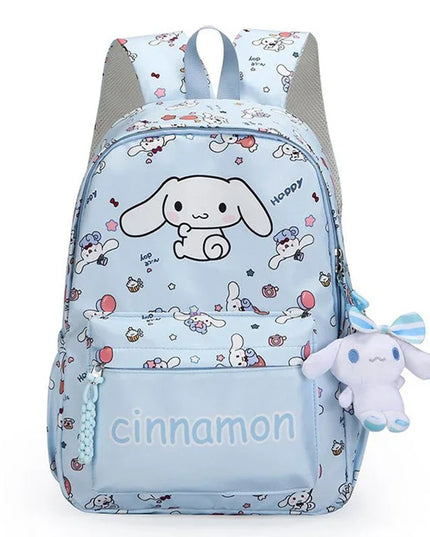 1PC Hello Kittys Anime Backpack, Kuromi Cinnamoroll School Bags With Wallet Charm, Student Girl Casual Travel Commute Knapsack