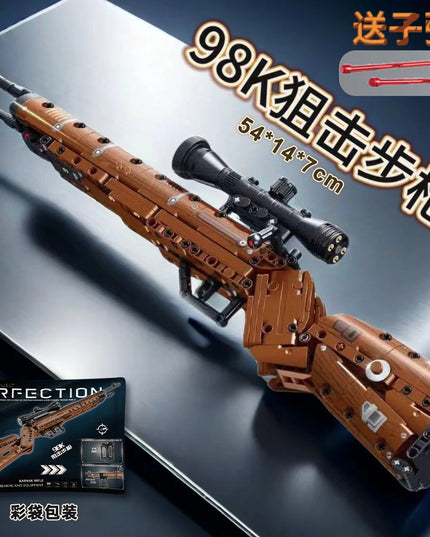 AK47 Assault Rifle Building Blocks Set SWAT City WW2 Military Weapon 98K Rifle Model DIY Assembly Toy Kids Holiday Gift