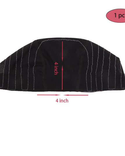 1Pcs Glueless Mesh Cap With White Line For Wig Making Black Frontal Map Cap With Guideline For Beginner Hairnet 4*4 Lace Closure