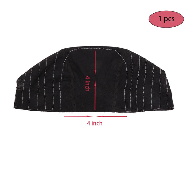 1Pcs Glueless Mesh Cap With White Line For Wig Making Black Frontal Map Cap With Guideline For Beginner Hairnet 4*4 Lace Closure