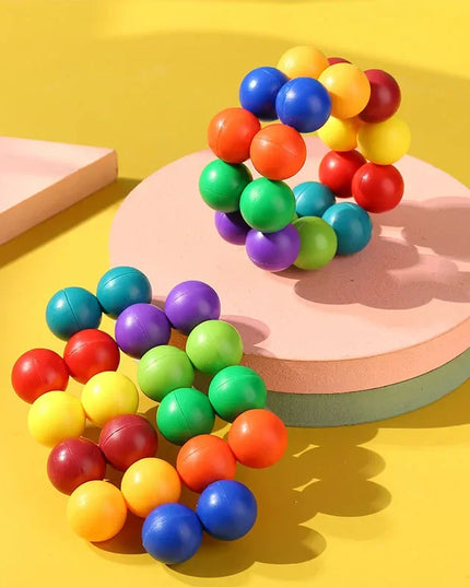 Sensory Fidget Toys DIY 3D Rotating Educational Balls Stress Anxiety Relief ADHD Cool Desk Toy Calm Down Travel Airplane Toys
