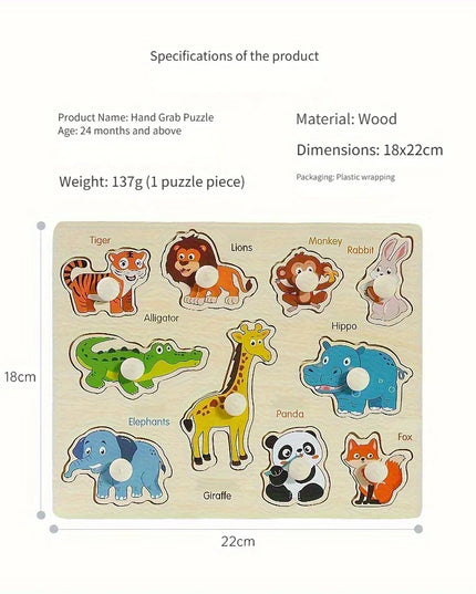 Montessori early education geometry beginner puzzle board, hand-held fixed board puzzle development, puzzle block shape matching