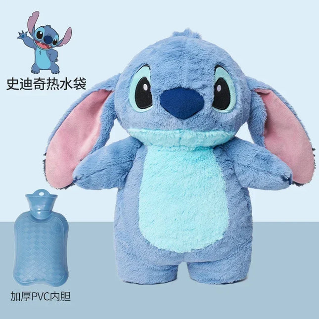 Stitch Angel Lotso peluche a mano bottiglia calda bottiglie di acqua calda inverno portatile borsa a mano calda