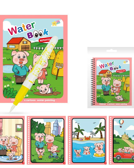Montessori Toys Reusable Coloring Book Magic Water Drawing Book for Kids Toddler Toy Painting Book Educational Toys for Children