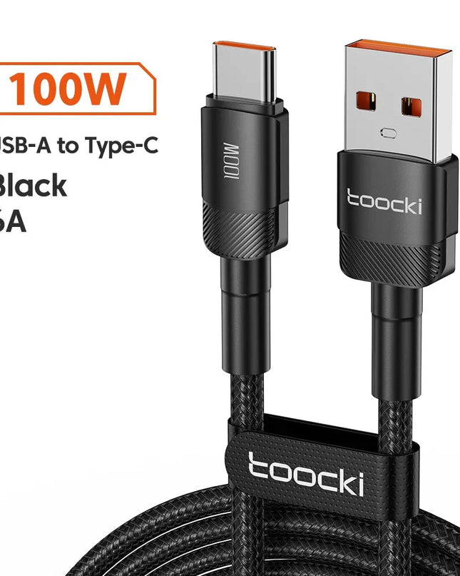 Toocki USB Type C Cable Fast Charging USB C Charger Cord For iPhone 15 14 13 12 11 Huawei P40 P30 Realme Oppo Oneplus Samsung