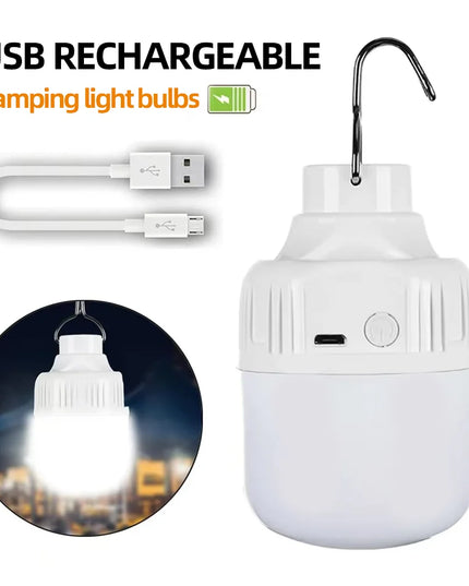 Portable USB Rechargeable LED Pendant Light High Brightness Waterproof Outdoor Lamp for Camping Fishing Emergency Night Lighting