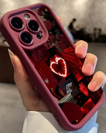 Case For iPhone 17 Cases iPhone 16 Pro Max Case Stylish Red Scenery Case For iPhone 16 12 14 11 13 Pro Max XS XR 7 8 Plus Cover