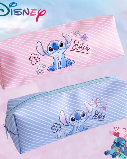 Disney Stitch Anime Pencil Case Stitch Print Pen Bag  Cartoon Students Storage Bag Stationery kids Toy Student Christmars Gift