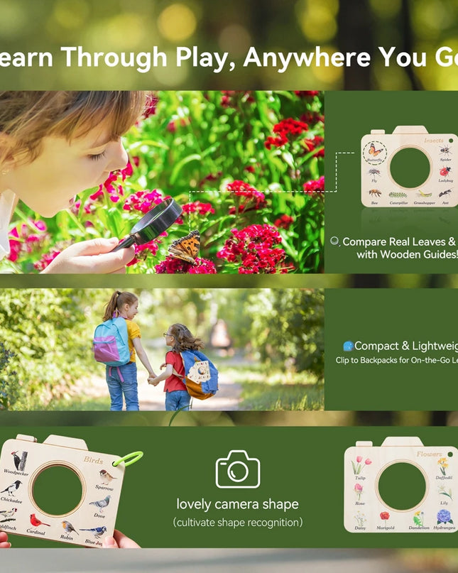 Montessori Wood Book Toys Educational Toys Outdoor Animals Plants Cognitive Puzzle Toys for Kids Wooden 0 12 Months Baby Toys