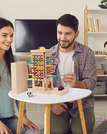 Montessori Game Wooden Stick Tower Toy With Sticks Dice Motor Skills Development Stick Counting Math Educational Toy For Kids