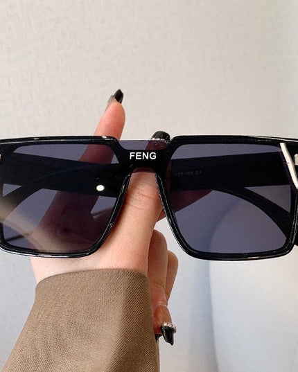 Sunglasses Men Fashion Oversized Square Frame Punk Glasses Brand Designer Women Large Eyewear Shades UV400 Protection Eyeglasses