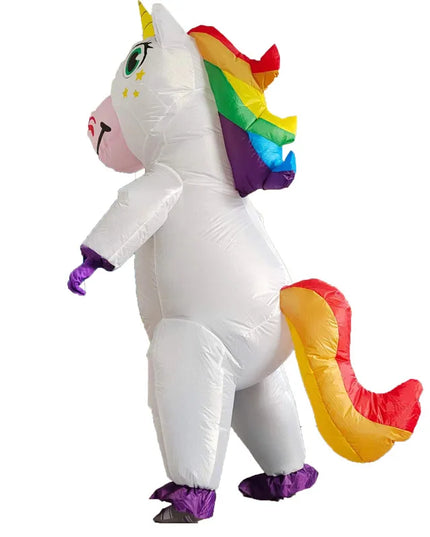 Cute Unicorn Inflatable Costume Suits Dress Mascot Christmas Party Cosplay Costumes for Man Woman Adult Boys Girls