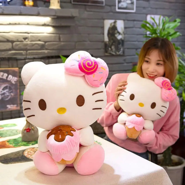 Hello Kitty Filling Plush Toys Stuffed Animal Sanrio Kawaii Kitty Plushie Doll Room Decor High Quailty Gift Girl 30-50cm Doll