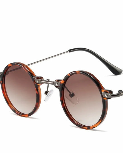 Round Sunglasses For Men Women Retro  Steampunk Sun Glasses Male Female Brand Designer Metal Frame Eyewear Shades Oculos De Sol