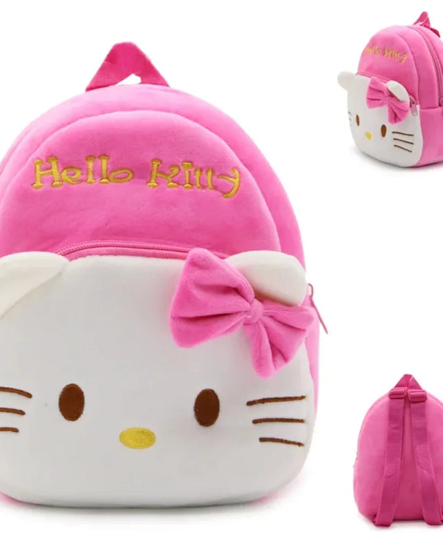 Sanrio Hello Kitty Plush Backpack Cute Cartoon Kawaii School Bag for Kids Girls Baby Kindergarten Shoulder Bag Cute Fashion Gift