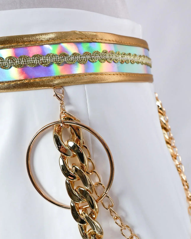 Anime Zoey Rumi Mira Cosplay Costume White PU Leather Uniform Role Play for Party Halloween Carnival Outfits