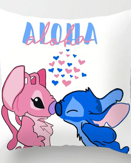 Anime Figure Disney Stitch Double Sided Print Pillowcase Kawaii Stitch Pillow Pillowcase Children Room Interior Decoration Gifts