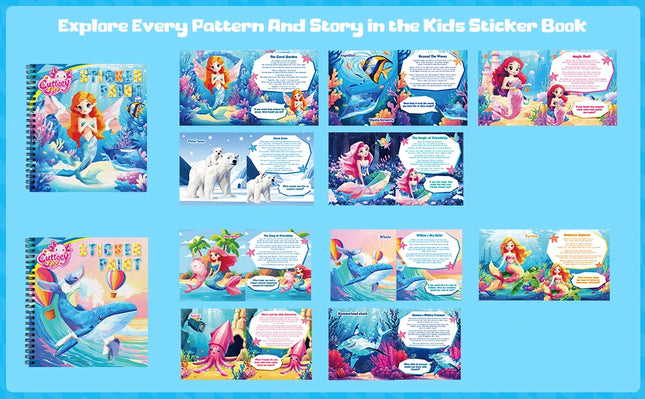 Montessori Sticker Book By Number For Kids Ages 3-8, Educational Busy Puzzle Book With Story, Creative Toys For Toddlers Gift