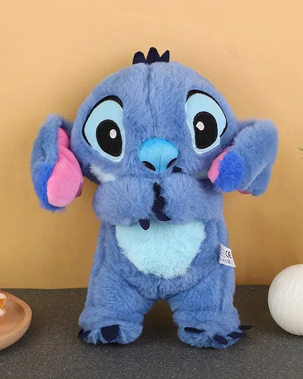 Pink Angel Stitch Plush Doll - Breathing Light & Music, Cute Anime Soothe Toy for Babies/Kids, Ideal Christmas/Birthday Gift
