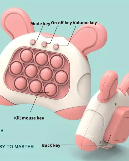 Upgraded Electronic Pop-Push Childrens Press Handle Fidget Toy Quick Push Game Squeeze Relief Toys Whac-A-ole Toys Sensory Toys