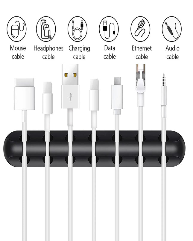 Cable Cord Wire Organizer Silicone USB Cable Winder Management Clips Self Adhesive for Mouse Keyboard Headset For iPhone Huawei