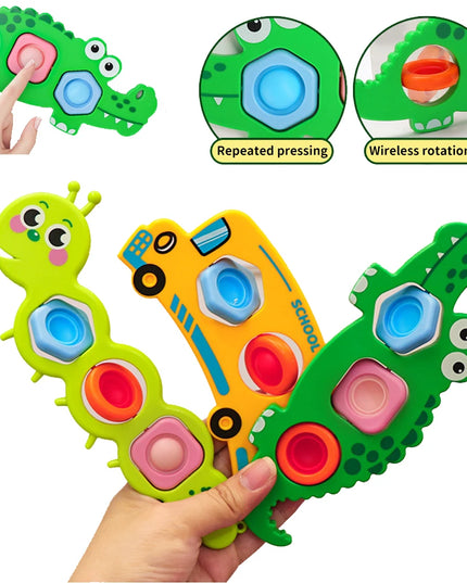 Finger Press Fidget Toys for Children Baby Sensory Finger Exercise Activity Motor Skills Educational Stress Relief Kids Toy Gift