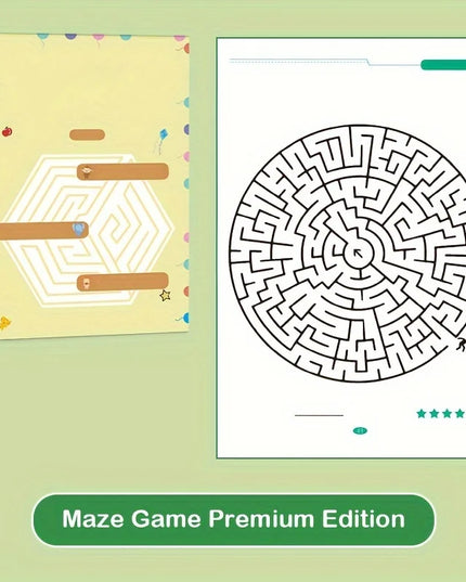 Montessori Maze Game Book, Concentration Training Maze Game, Early Development Toys Book