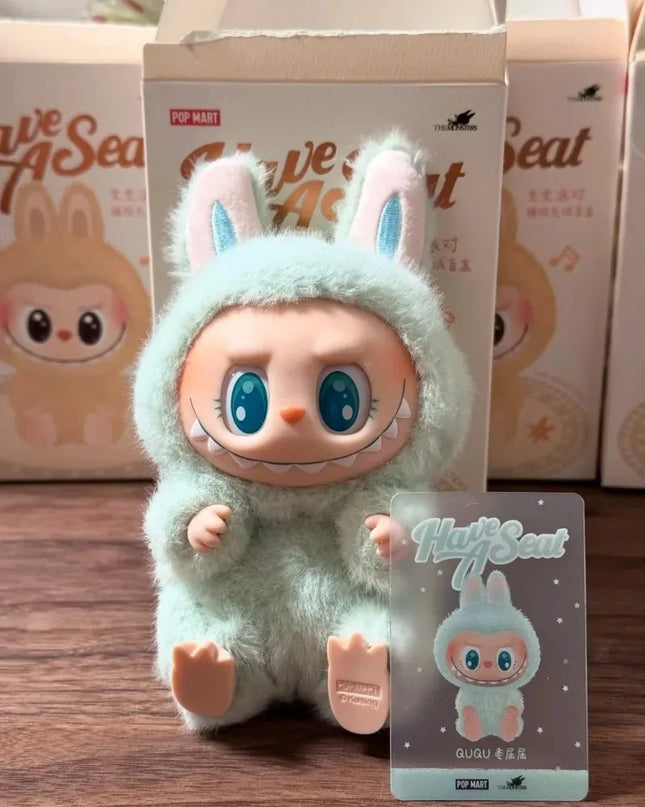 Genuine THE MONSTERS LABUBU Sitting Party Series Vinyl Plush Blind Box Figurine Surprise Hanging Birthday Gift From POP Mart