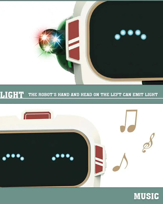 Robot Toys For Kids 360 Spinning Music Dancing Robots With Colorful Lights Toddlers Smart Interactive Electronic Toy Baby