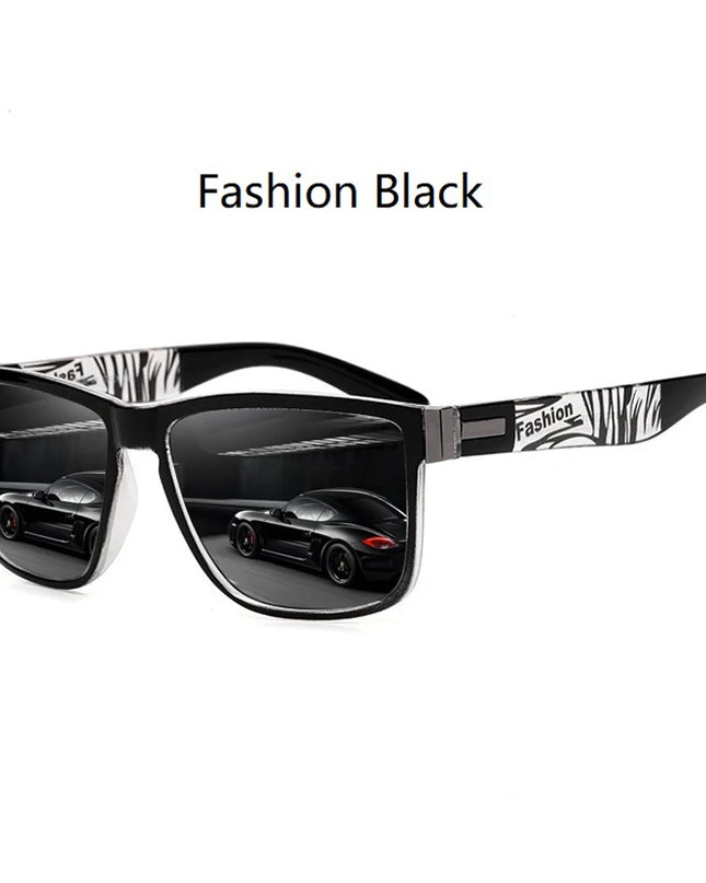 4 PCS Fashion Vintage Pattern Square Sunglasses Men Women Fishing Driving Man Luxury Brand Designer Sun Glasses UV400 Eyewear ﻿