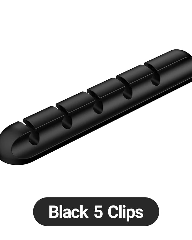 Adhesive Cable Holder Clips Cord Management Wire Organizer for Desktop USB Charging Cable Nightstand Power Cord Mouse Cable 1pc