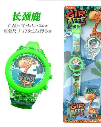Flash Light Frozen Mickey Kids Watches For Girls Cartoon Spiderman Children Watch Boys School Student Digitel Clock Gifts