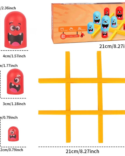 Tic Tac Toe Game Children Fun Table Board Intelligence Montessori Games Intellectual Parent-child Interaction for Children Toys