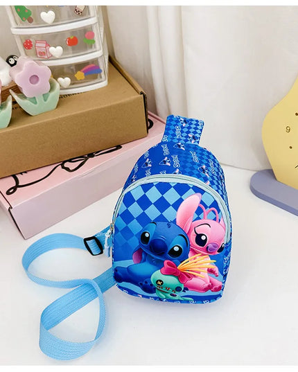 New Stitch Cartoon Children's Bags Fashion Casual Messenger Bag New Tide Take Coin Purse Boy Chest Bag Holiday Gift  Wholesale