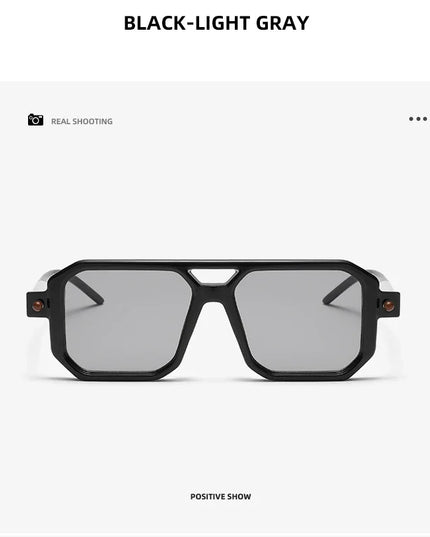 Square Sunglasses For Men Women Blue Light Blocking Shades UV400 Sun Glasses Luxury Thick Frame Eyeglasses Driving Eyewear