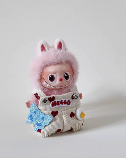 Cute Love overalls For mini labubu clothing Labubu 4.0 The Monsters Pin for Love Series doll outfit Accessories toy gifts
