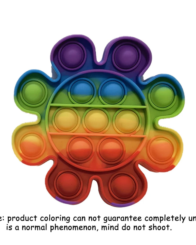Push Pop Bubble Fidget Sensory Toy Stress Relief Toys Pack for Kids Adults Rainbow Anti-Anxiety Tools Office Stress Relief Toys