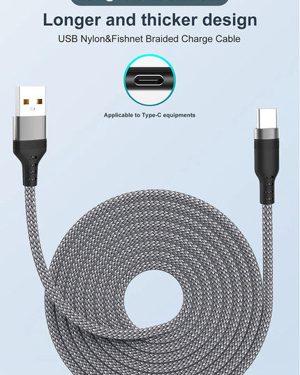USB TYPE C Fast Charge Cable Android Micro USB line USB to LIGHTNING Extend Charging Cable for iPhone 14 Xiaomi OnePlus Samsung