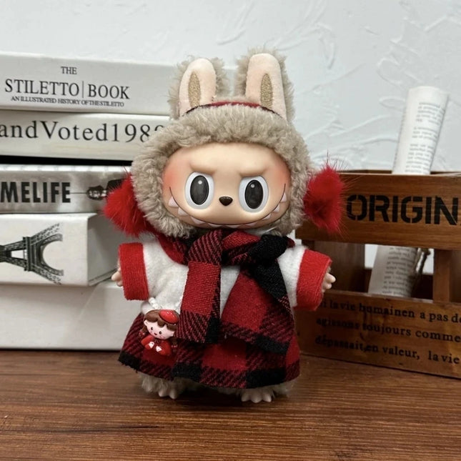 Suitable for 17cm Labubu Clothes Cute Overalls Skirt Suit V1 V2 V3 DIY Clothing Accessories Creative Children's Toy Gifts