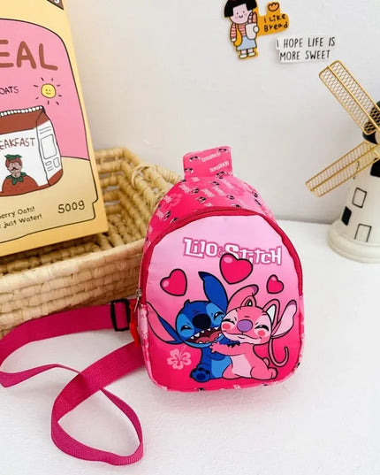 New Stitch Cartoon Children's Bags Fashion Casual Messenger Bag New Tide Take Coin Purse Boy Chest Bag Holiday Gift  Wholesale